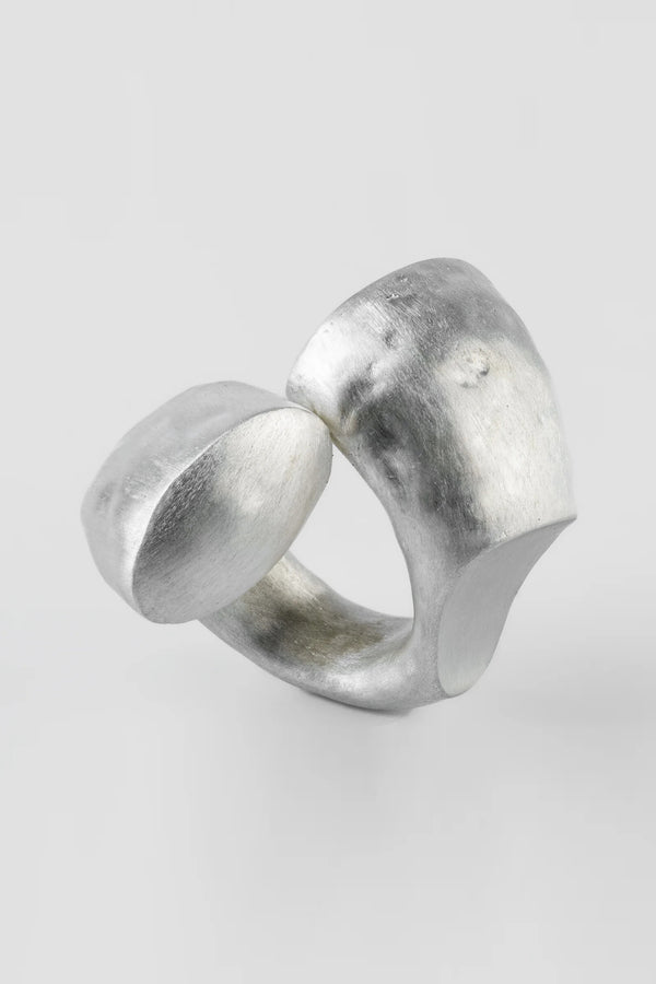 Parts of Four Druid Ring Collection Druid Handmade Ring PS4-E1601-7-MA-YGCY Matte Sterling Silver PPOF25